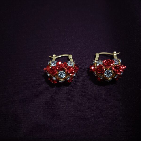 Stylish Flower Alloy Earring - Image 2