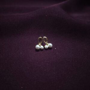 Elegant Double Faux Pearl Stud Earrings