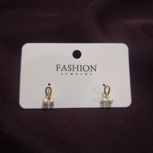 Elegant Double Faux Pearl Stud Earrings