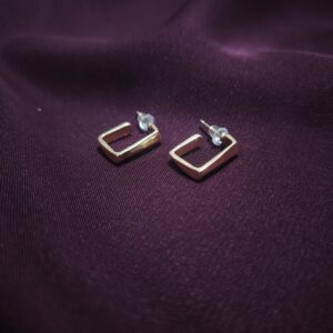 Geometric Rectangle Hoop Earrings