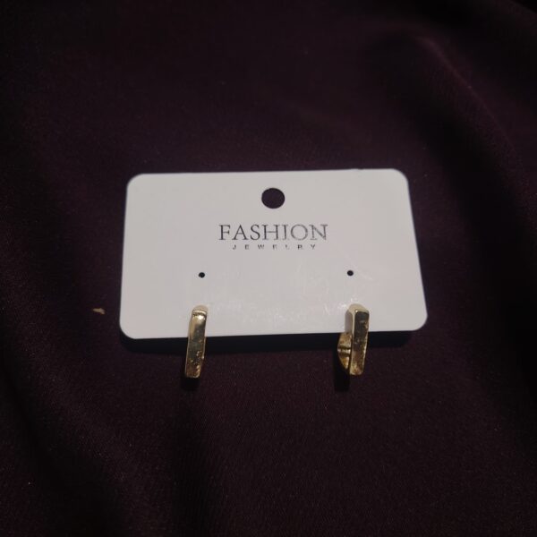 Geometric Rectangle Hoop Earrings - Image 5