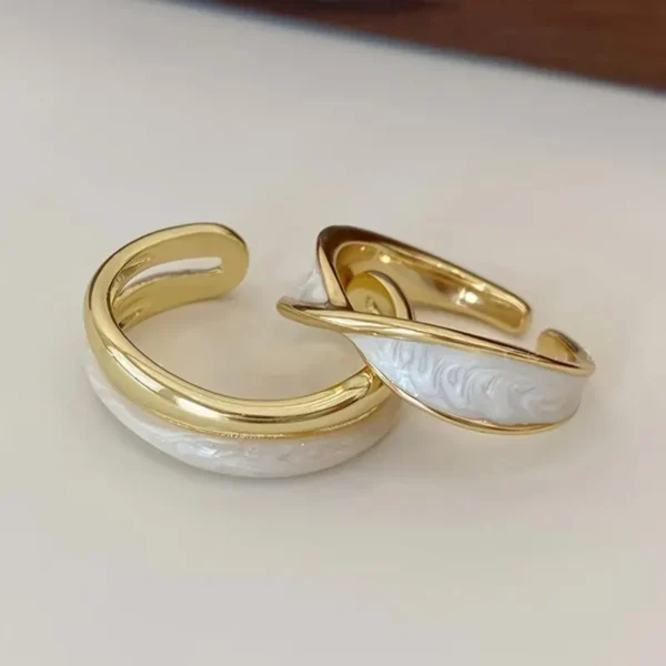 Golden Ring Set - Cross Knot 2 piece Set - Image 4