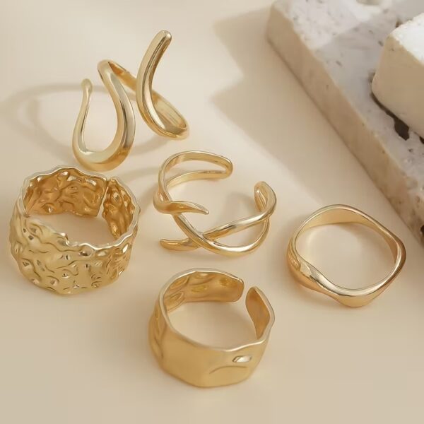 Stackable Ring Set 5 pieces - Image 5