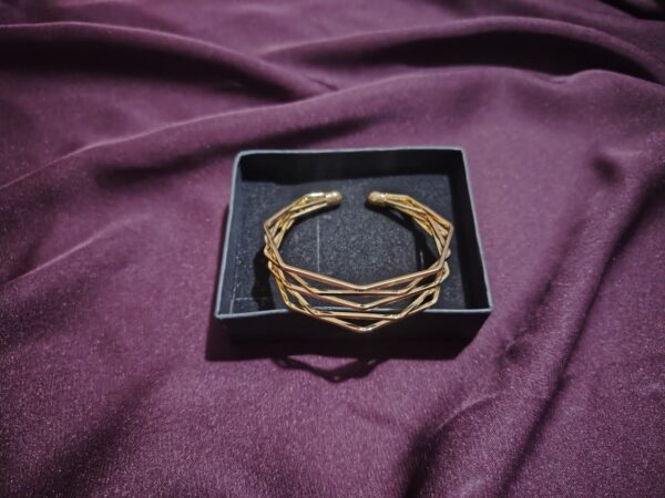 Polygon Shaped Golden Bangle - Image 3