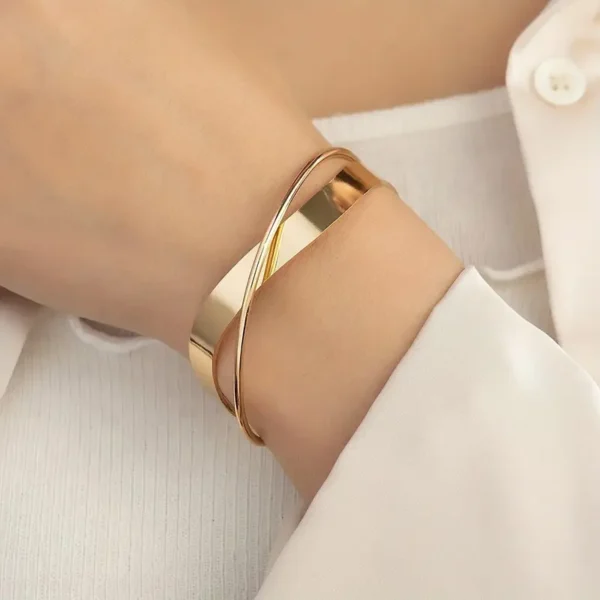 Boho Chic Open Cuff Bracelet - Image 4