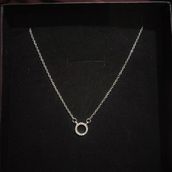 Minimalist Single Loop Golden Necklace - Image 2