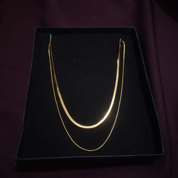Double Layered Golden Necklace - Image 2