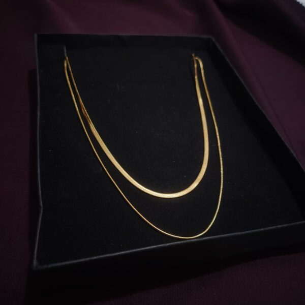 Double Layered Golden Necklace - Image 3