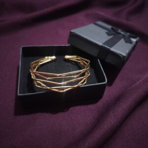 Polygon Shaped Golden Bangle